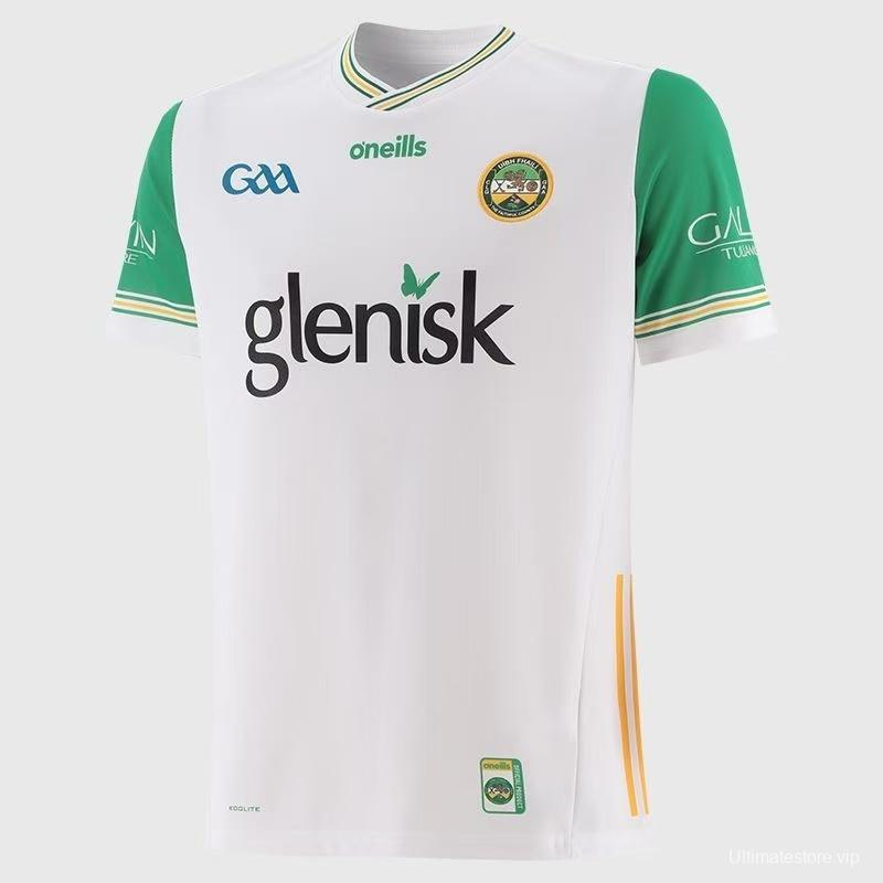 25/26 Offaly GAA White with Green Trim Away Jersey