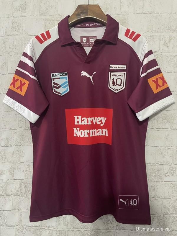 2026 Queensland Maroons Maroon with White Sleeves Jersey