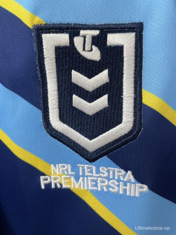 25/26 Gold Coast Titans Navy Blue with Sky Blue and Gold Chevrons Jersey