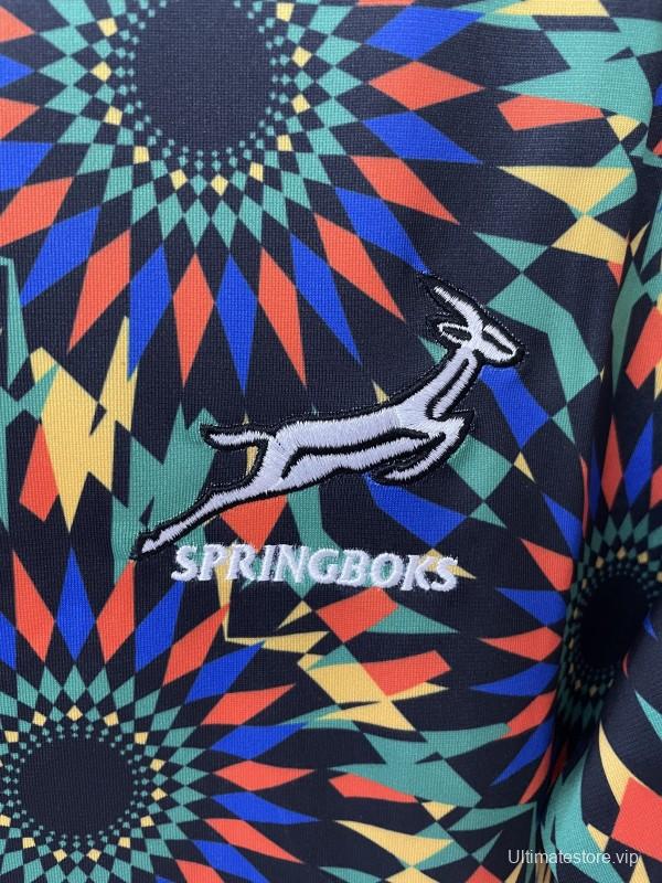 2026 South Africa Springboks Multicolor with Kaleidoscope Sunburst Jersey
