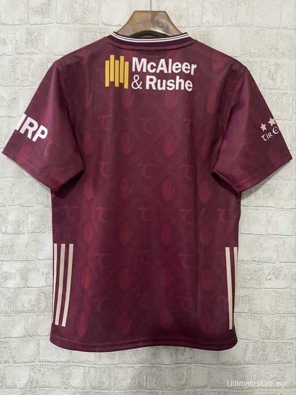 25/26 Tyrone GAA Maroon with Gold Accents Jersey