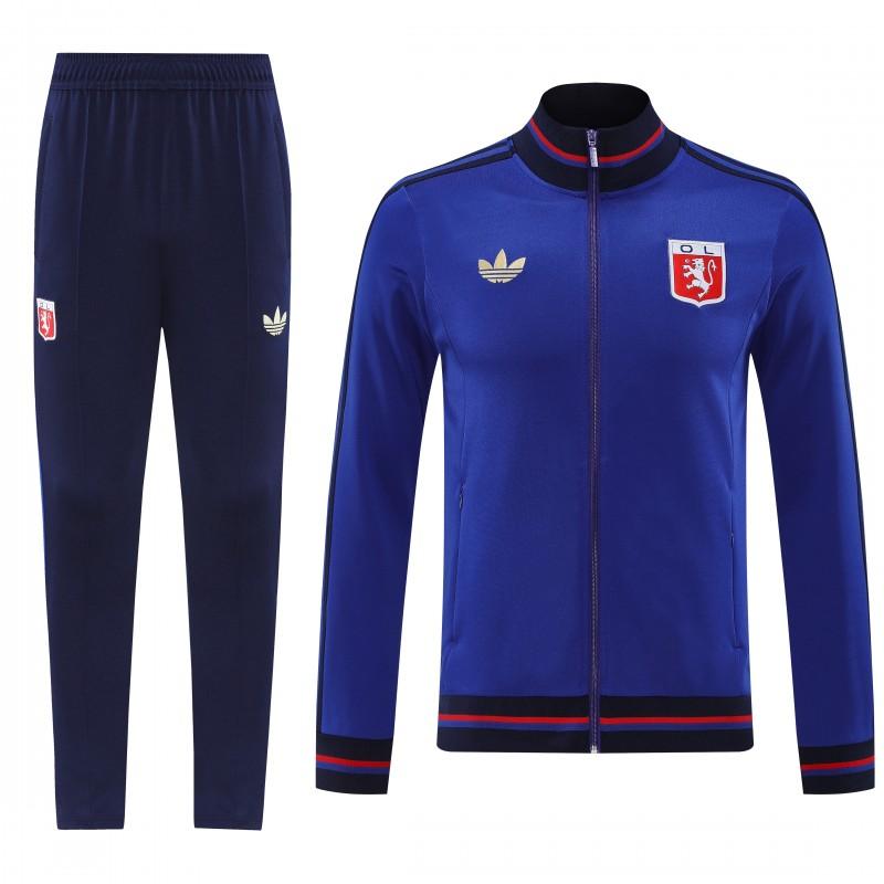 25/26 Olympique lyonnais/Lyon Blue Full Zipper Jacket+Long Pants