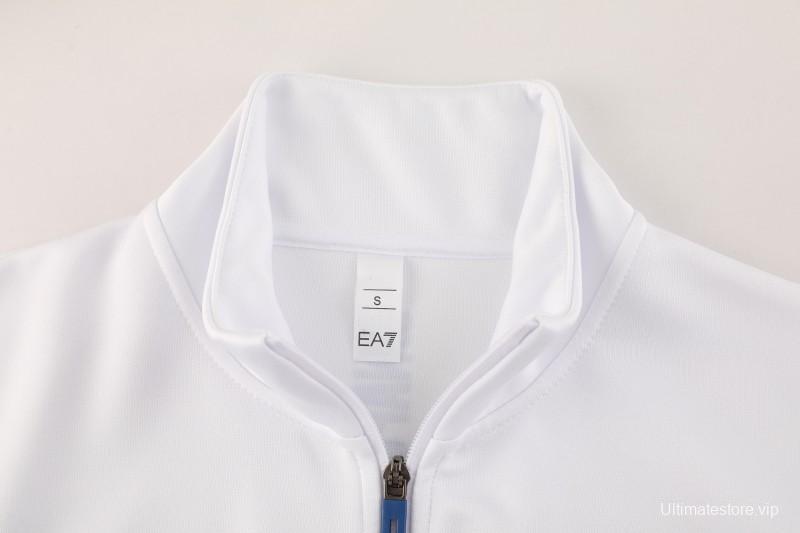 25/26 Napoli White Full Zipper Jacket+Long Pants