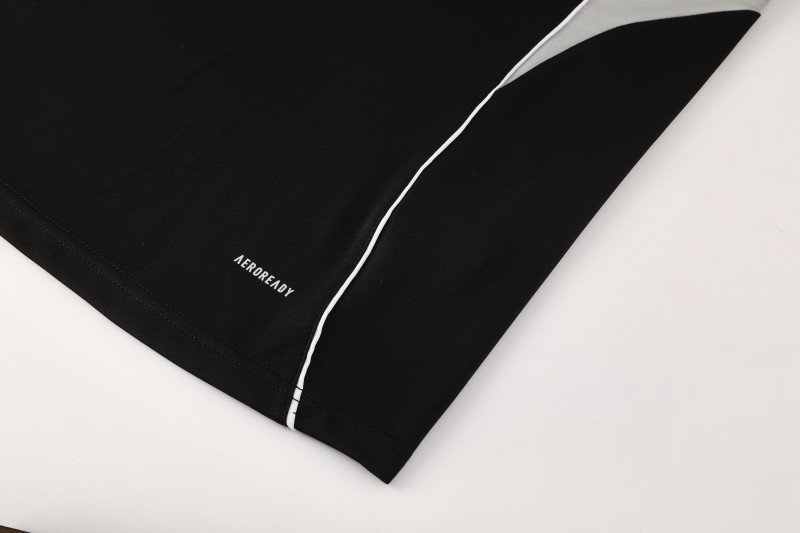 25/26  Adidas Black Full zipper Jacket Tracksuit+ long pants