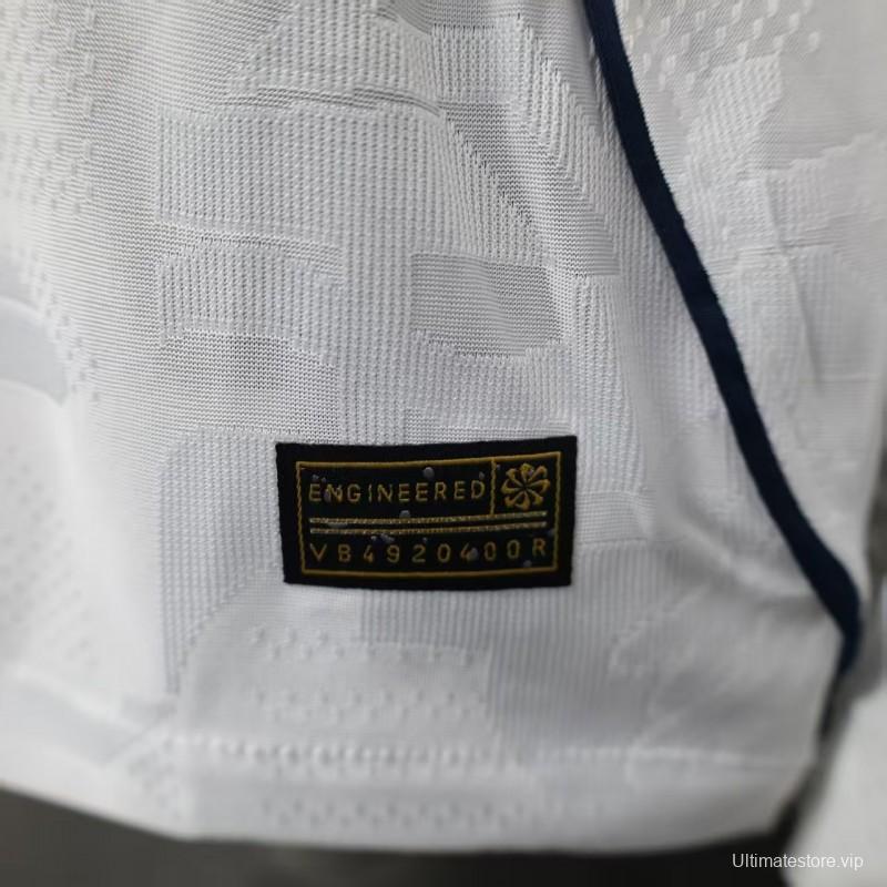 25/26 Player Version  England Home Long Sleeve Jersey