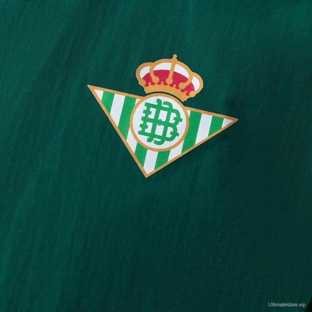 2026 Real Betis Green And Yellow  Reversible Full Zipper Jacket