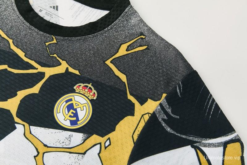 26/27  Real Madrid Black x Marvel  Short Sleeve+Soccer Shorts