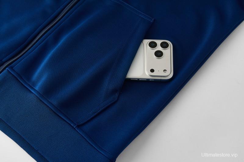 2026  Adidas Royal Blue Full Zipper Jacket + Long Pants