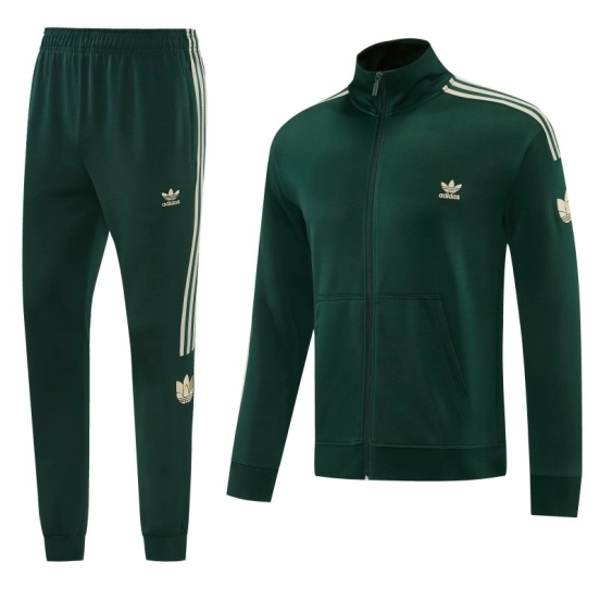 2026 Adidas Navy Green  Full Zipper Jacket + Long Pants