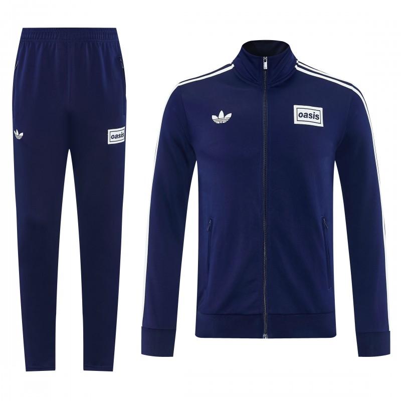2026 Adidas Navy Blue Full Zipper Jacket + Long Pants