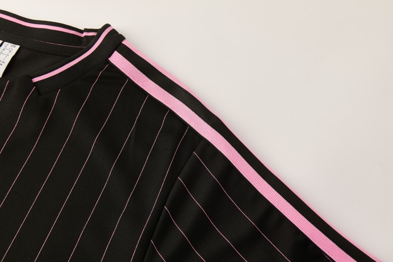 2026/27 Inter Miami CF Black Pinstripe Short Sleeve+Soccer Shorts