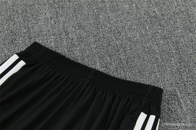 2026 Spain Black & White Half Zipper Jacket Tracksuit + Long Pants