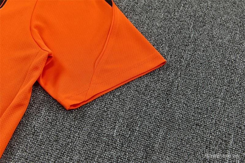 26/27 Netherlands Home Orange Short Sleeve + Soccer Shorts