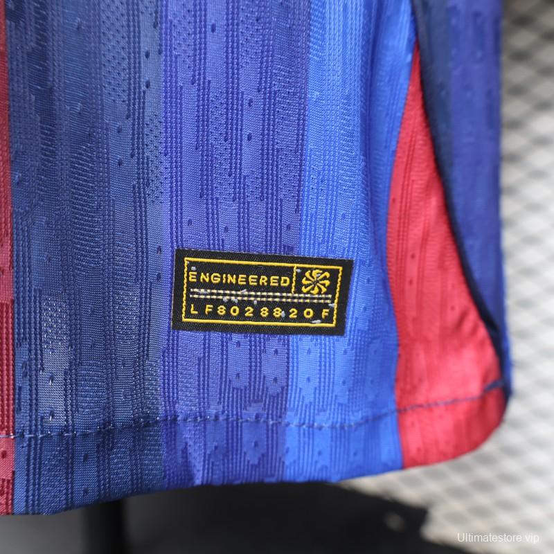 Player Version 26/27 Barcelona Long Sleeve Home Jersey