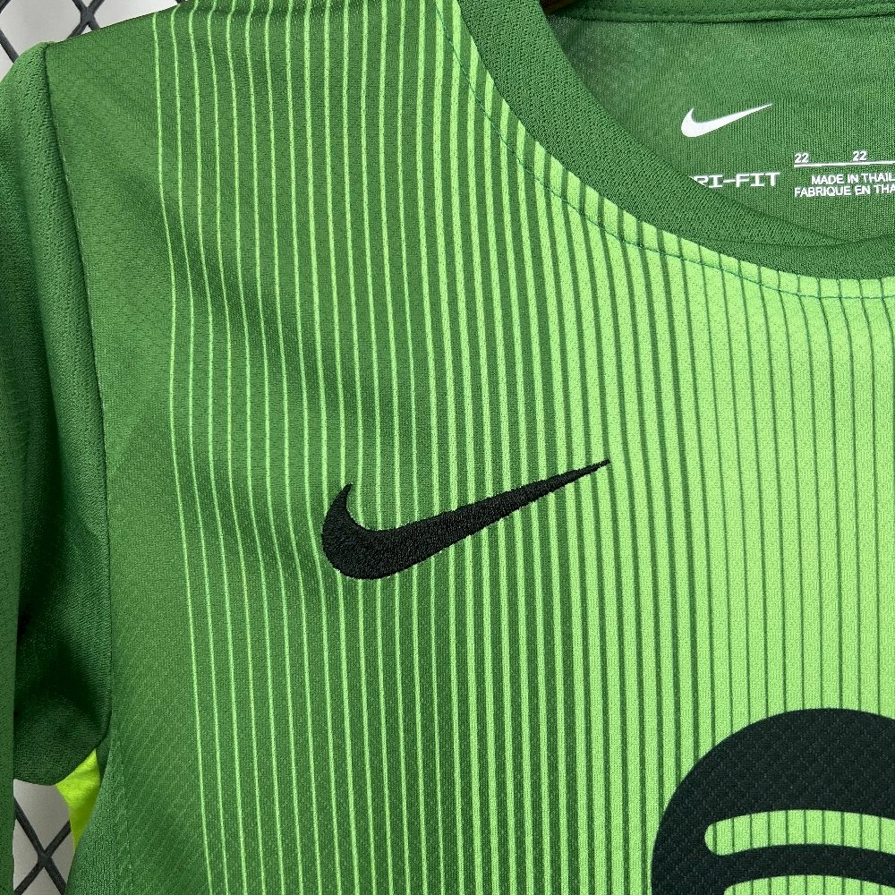 2025/26 Kids Barcelona Goalkeeper Green Kit