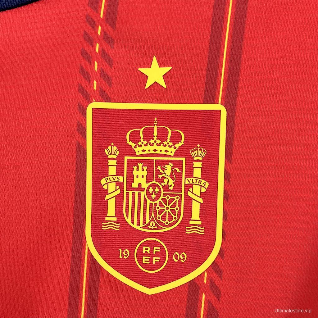 2026 Mens Spain World Cup Home Long Sleeve Jersey España