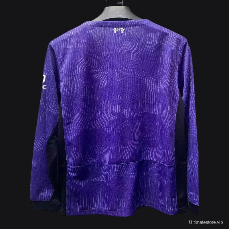 23/24 Liverpool Long Sleeve Third Purple Jersey