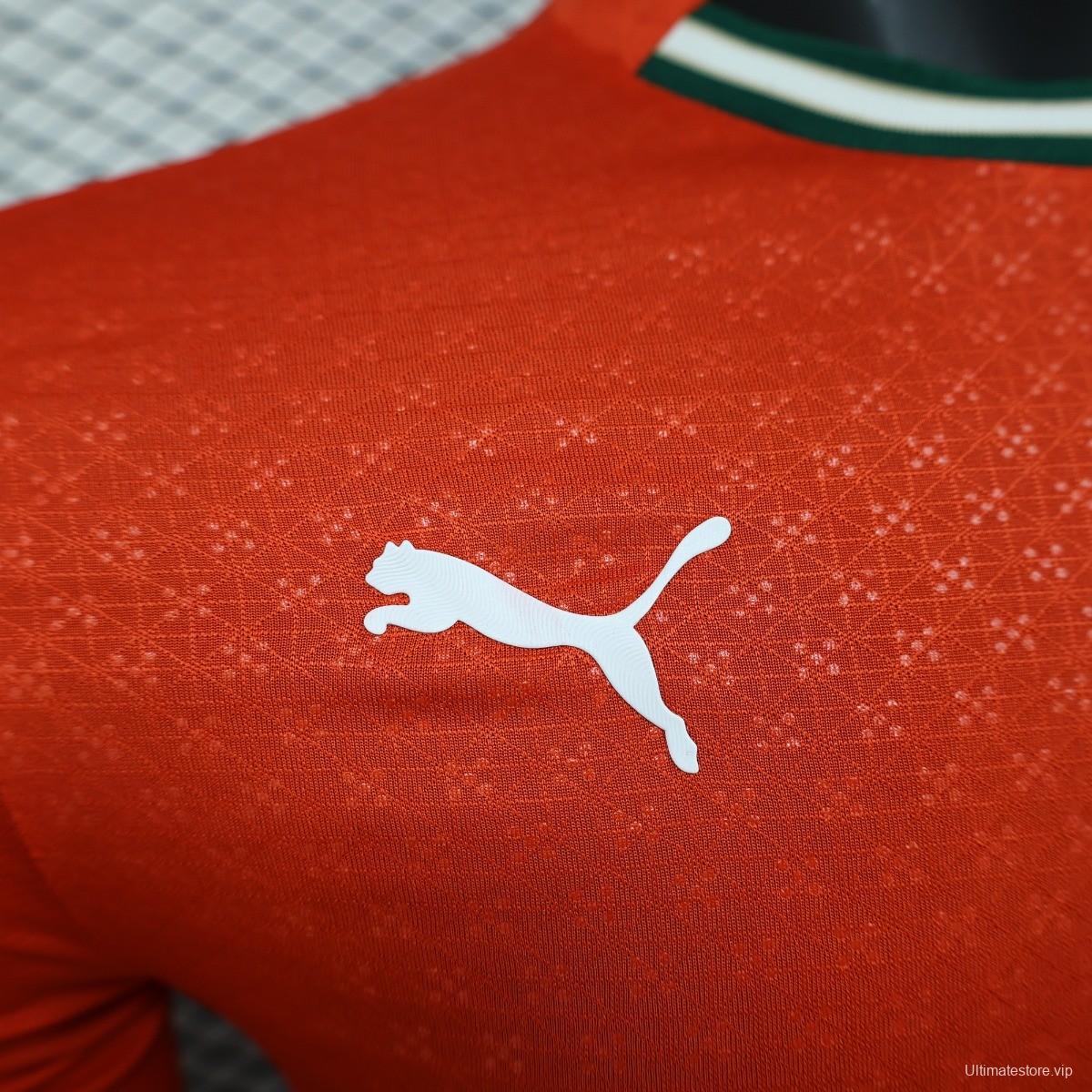 Player Version 2025 Portugal Home Long Sleeve Jersey