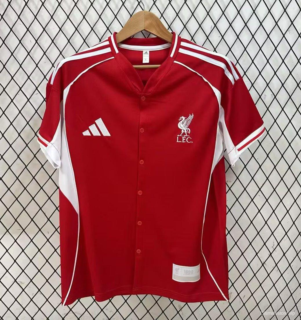 25/26 Liverpool US Pack Baseball Red Jersey