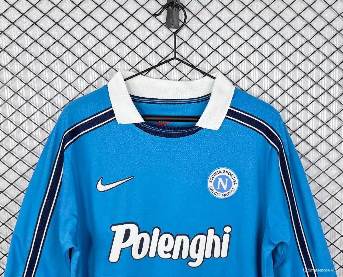 Retro 98/99 Napoli Home Long Sleeve Jersey