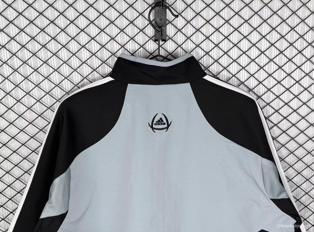 Retro 04/05 Real Madrid Black/Grey Windbreaker