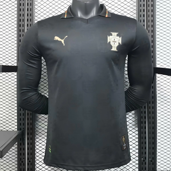 Player Version 2026 Portugal Goalkeeper Dark Grey Long Sleeve Jersey