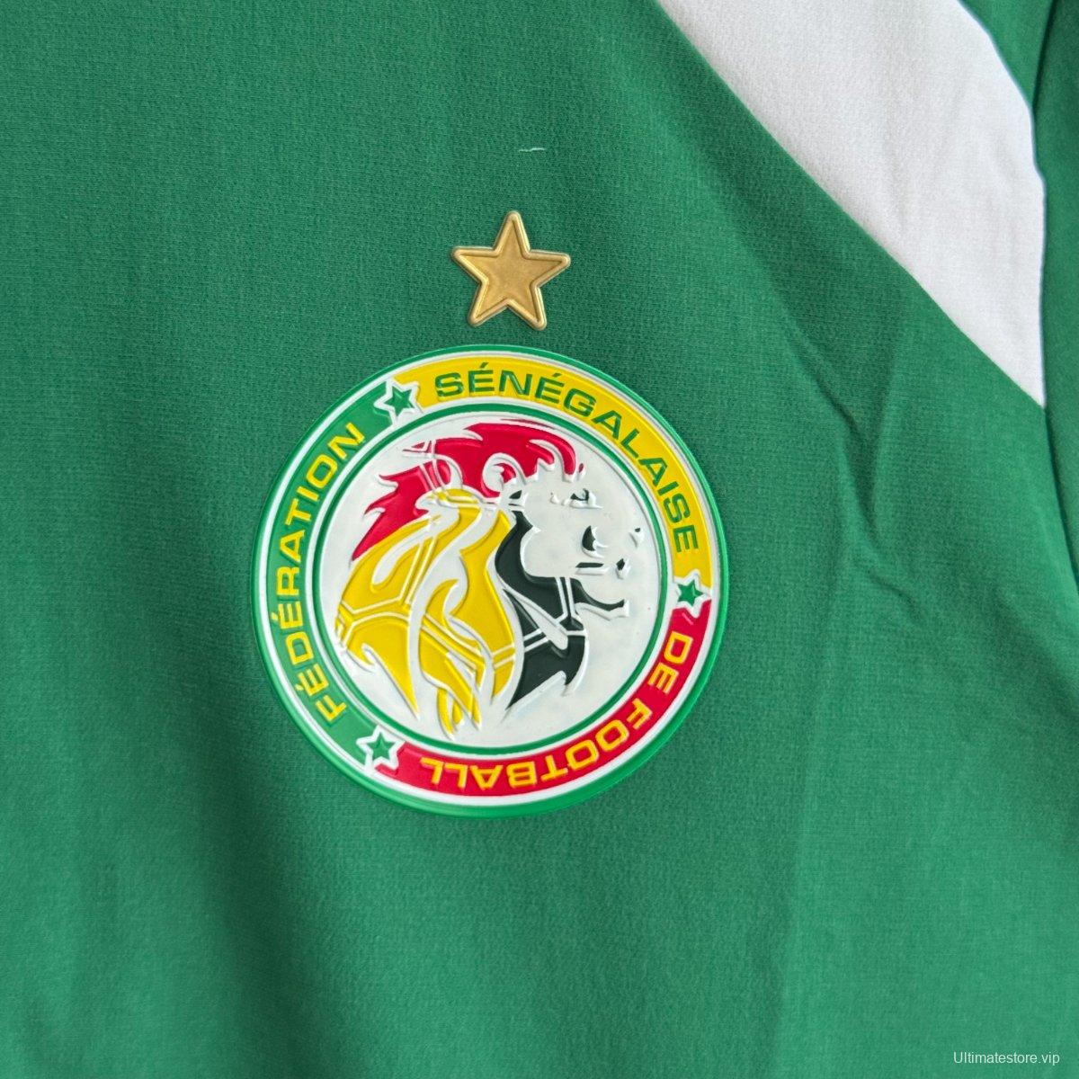 25/26 Senegal National Team Green Full zipper Jacket Tracksuit+ long pants