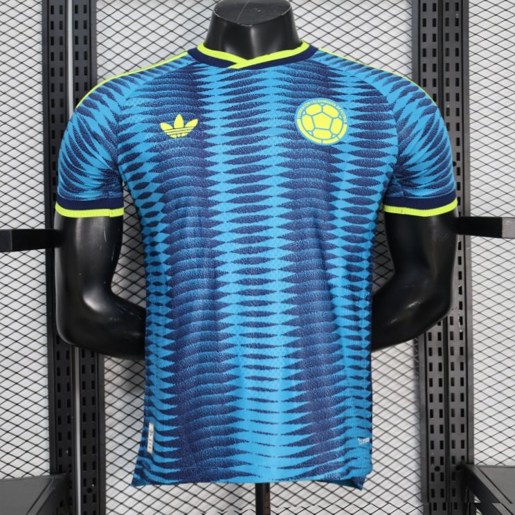 2026 Player Version Colombia Blue with Wavy Zigzag Pattern Jersey