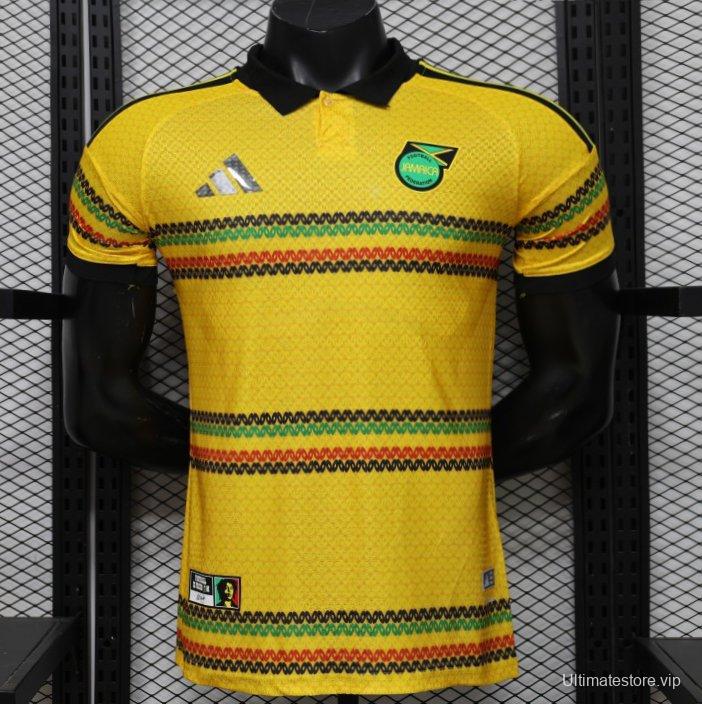 Player Version 2027 Jamaica Home Yellow with Reggae Stripe Jersey