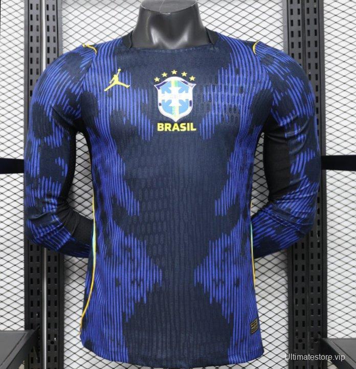 Player Version 26/27 Brazil Navy Blue Special Edition Long Sleeve Jersey