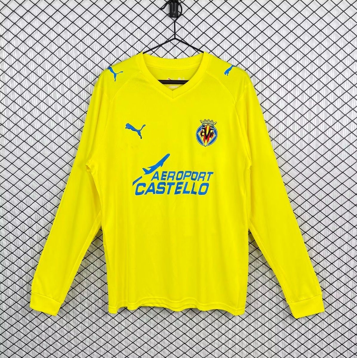Retro 08/09 Villarreal CF Home Long Sleeve Jersey