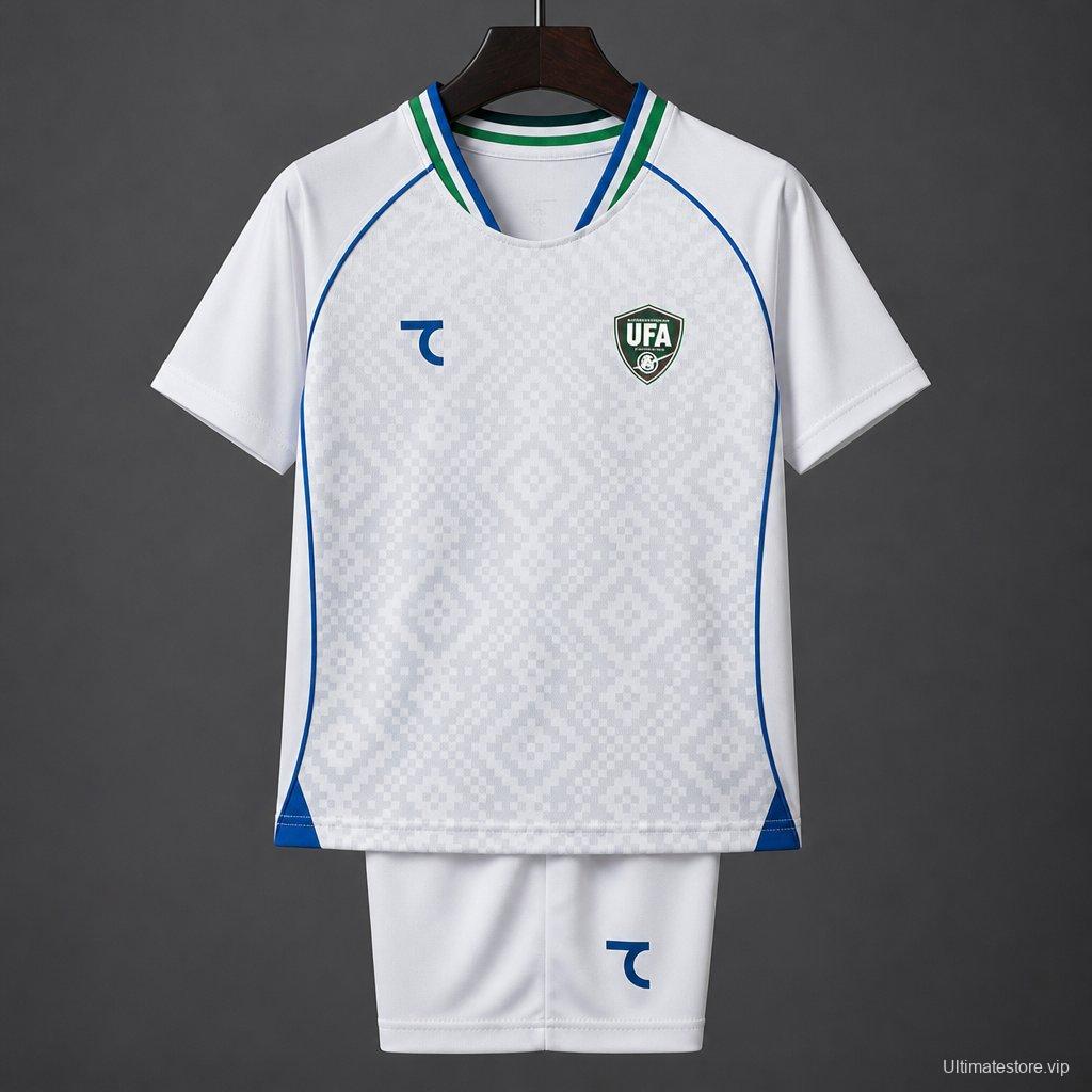 2026 Kids Uzbekistan Away White Jersey