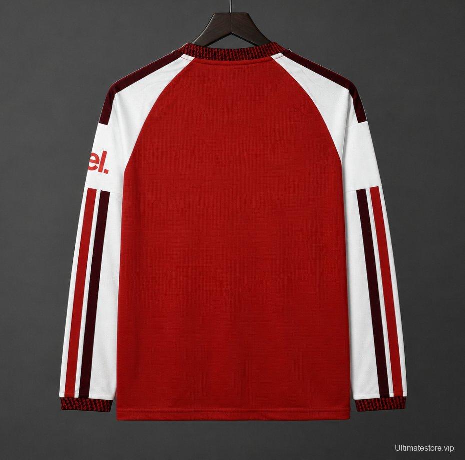 26/27 Arsenal Red with White Long Sleeve Home Jersey