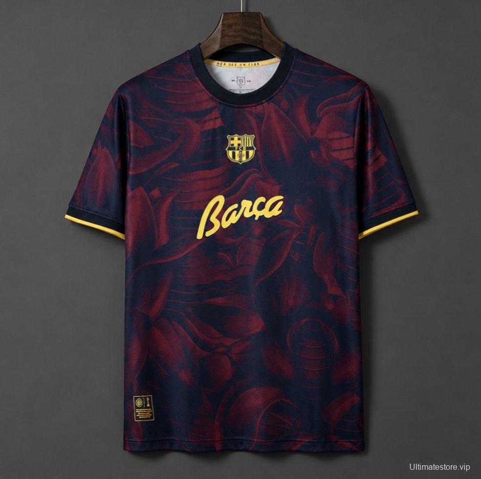 26/27 Barcelona Special Abstract Red & Blue "Barça" Script Jersey