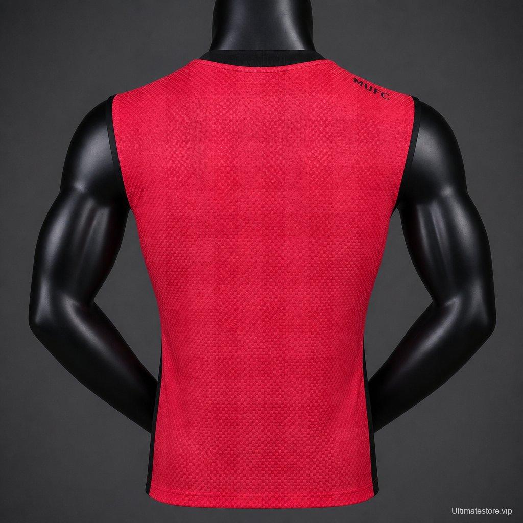 Player Version 26/27 Manchester United Red with Black Vest Jersey