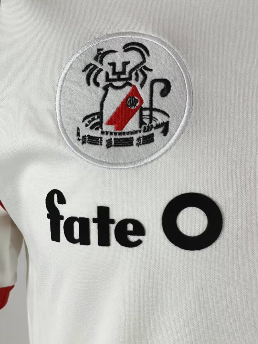 Retro 86/87 River Plate Home White Jersey