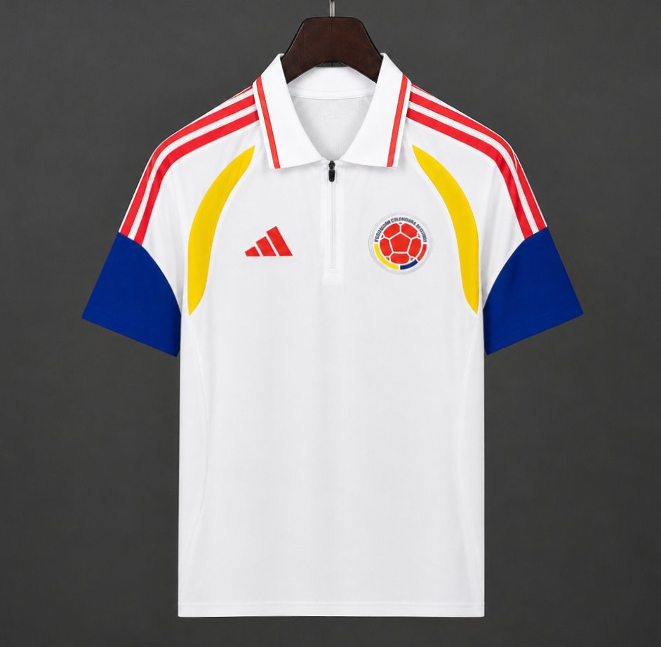 2026 Colombia White Training Polo Jersey