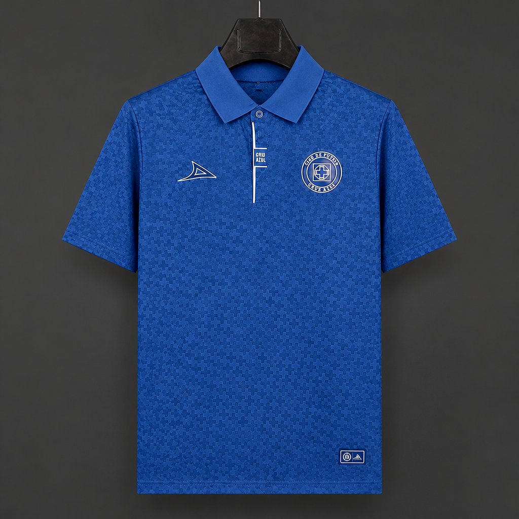 26/27 Cruz Azul Travel Navy Blue Polo Jersey