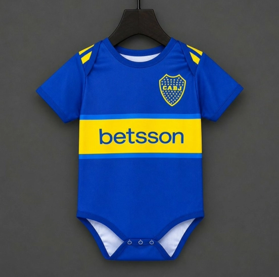 26/27 Boca Juniors Home Baby Romper Jersey