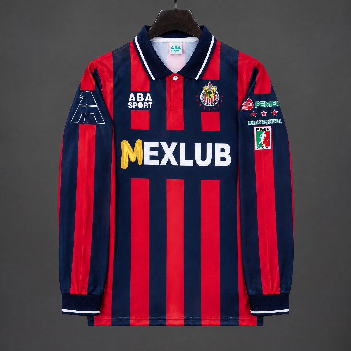 Retro 96/97 Chivas de Guadalajara Third Long Sleeve Red/Blue Jersey